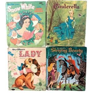 Disney Princess Vintage Books Sleeping Beauty, Snow White. Cinderella, and Lady